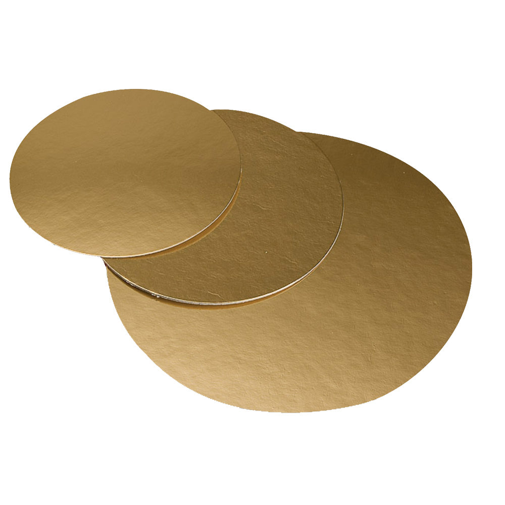 Podkład pod tort, ciasto złoty, gładki, cienki 0,1 cm 30 cm 10 szt.